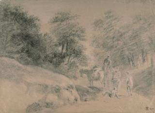 Thomas Gainsborough - Landschaft mit Reisenden.