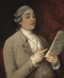 Thomas Gainsborough - Portrait de Giusto Ferdinando Tenducci tenant une partition