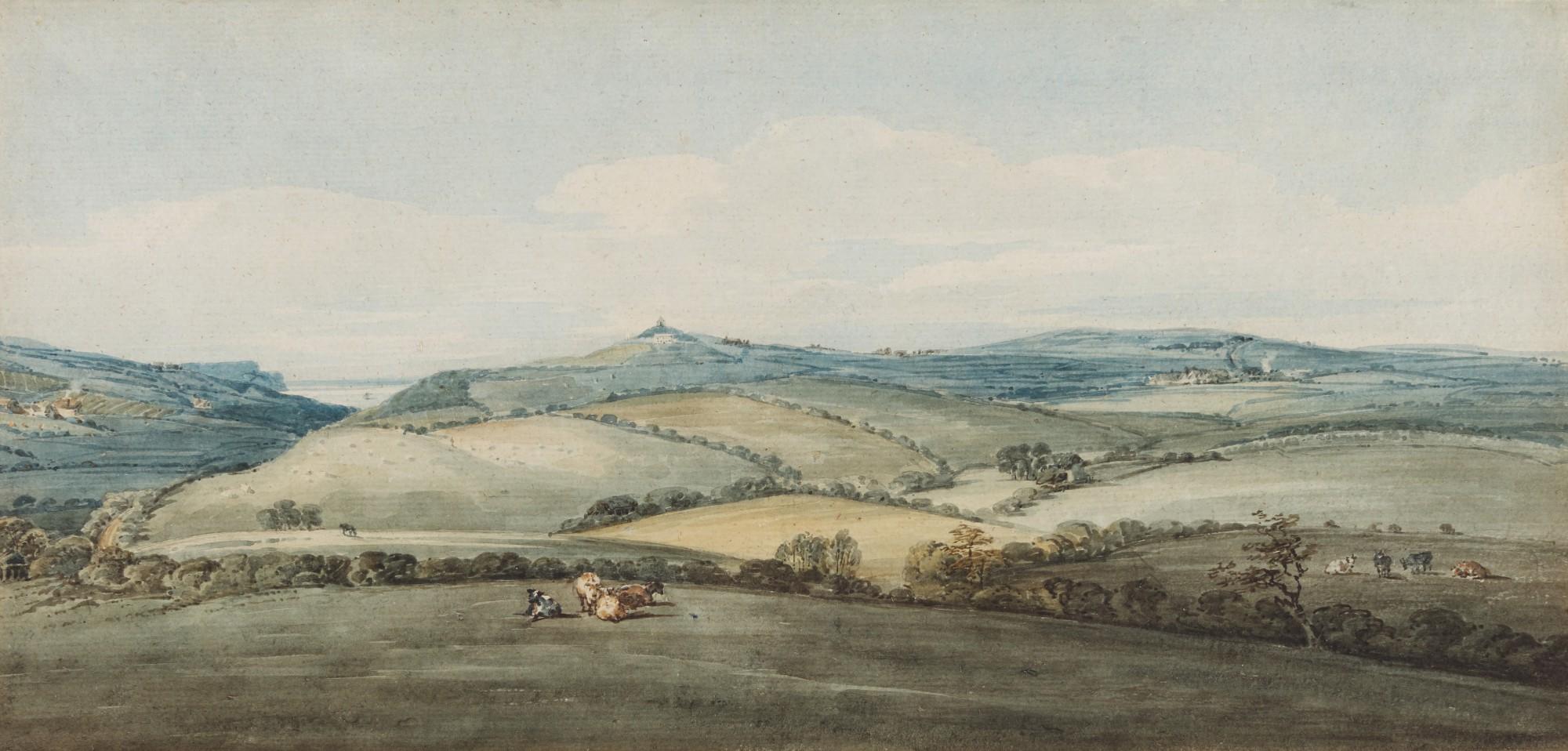 Thomas Girtin - Above Lyme Regis, looking across Marshwood Vale, Dorset