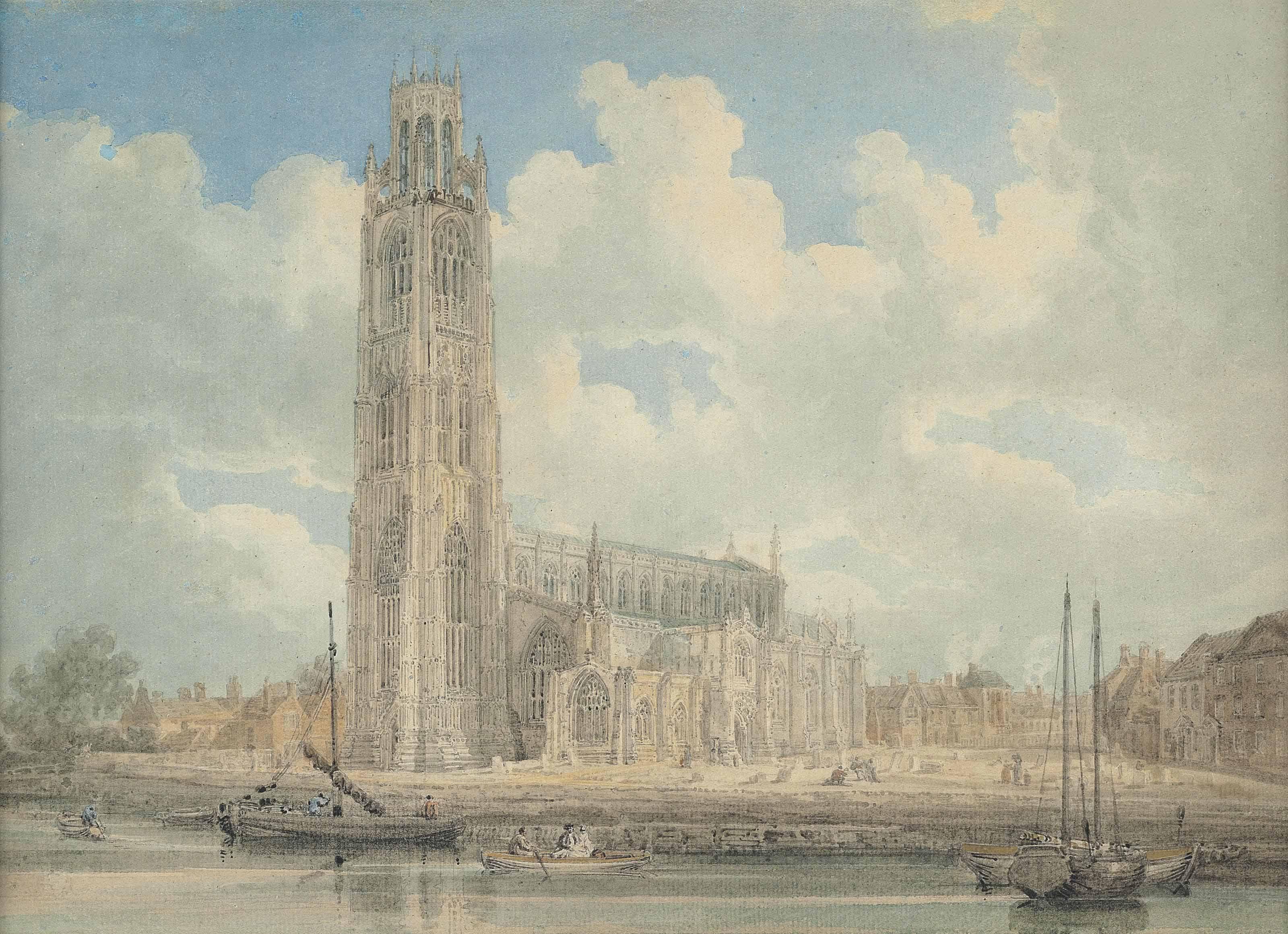 Thomas Girtin - Boston Church from the South West