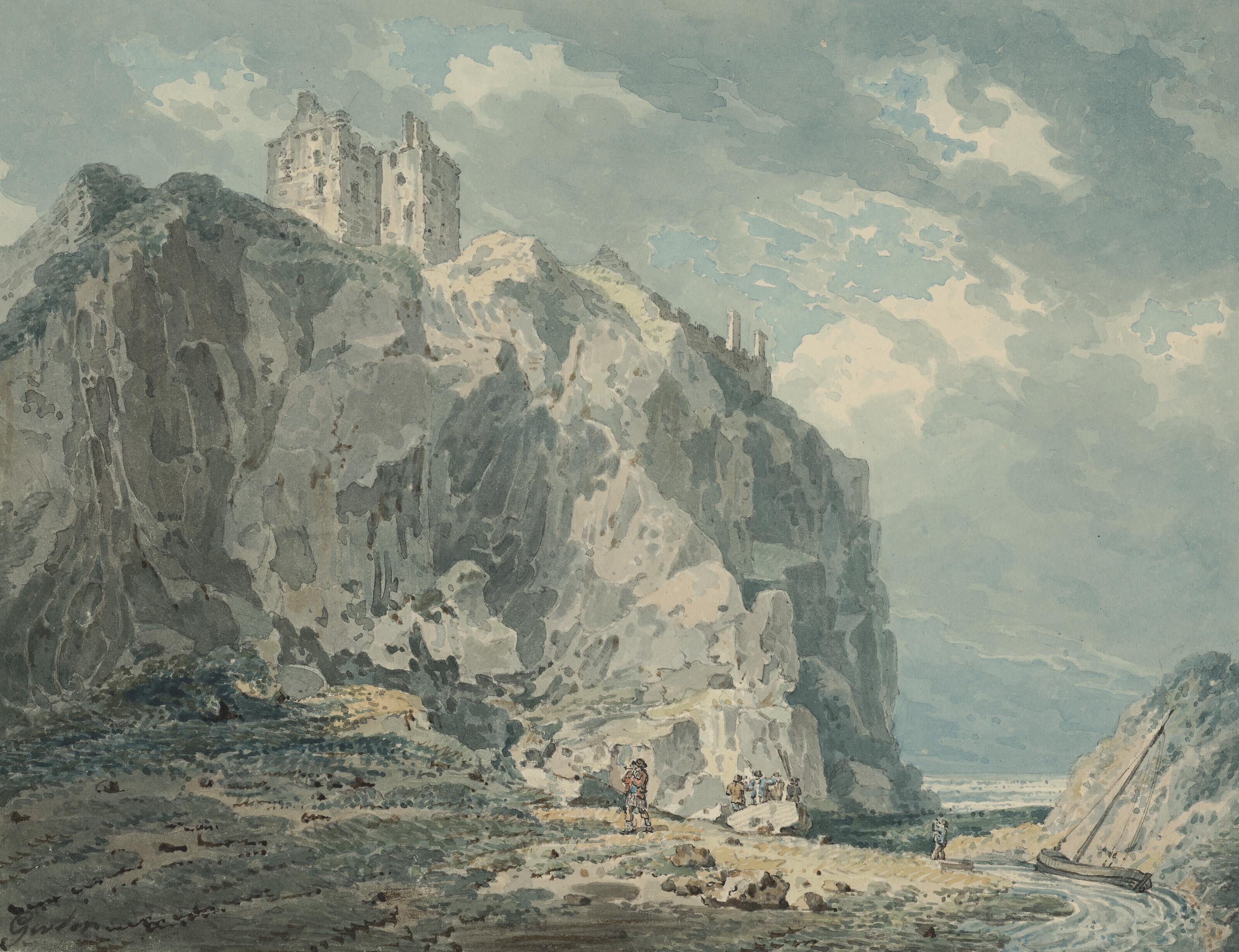 Thomas Girtin - Dunnottar Castle, Kincardine