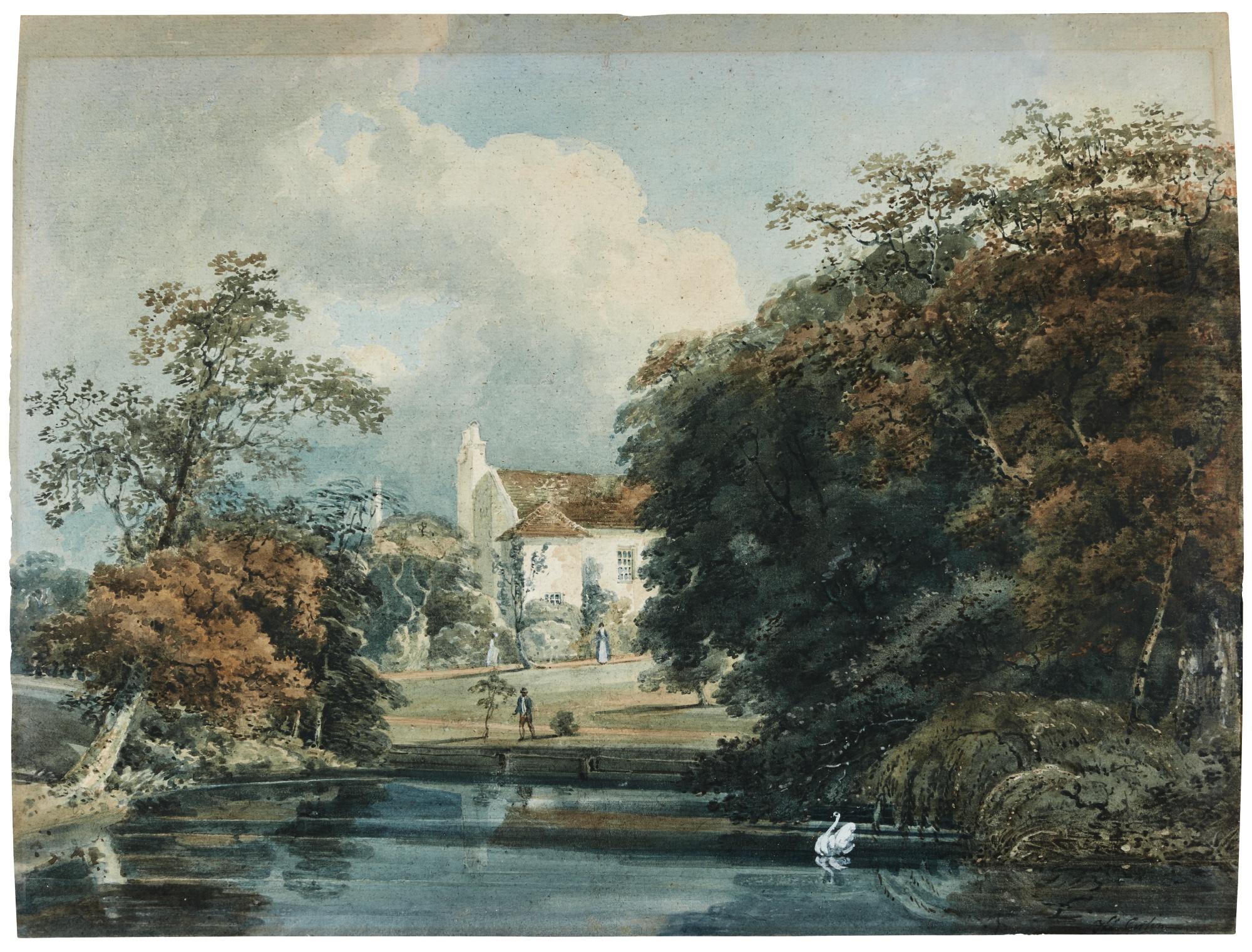 Thomas Girtin - View Of The North Front Of Chalfont Lodge, Buckinghamshire