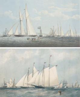 Thomas Goldsworth Dutton - The Anglo-American Yacht Race round the Isle of Wight, August 25, 1868