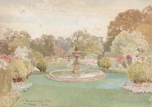 Thomas H. Hunn - The fountain at Groombridge Place, Kent (illustrated); and The walled garden