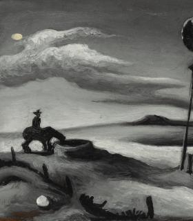 Thomas Hart Benton - Cowboy At The Well (Study For \'Open Country\')