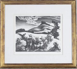 Thomas Hart Benton - Cradling Wheat (Fath 27)