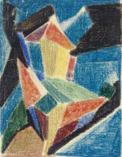 Thomas Hart Benton - Crayon Construction