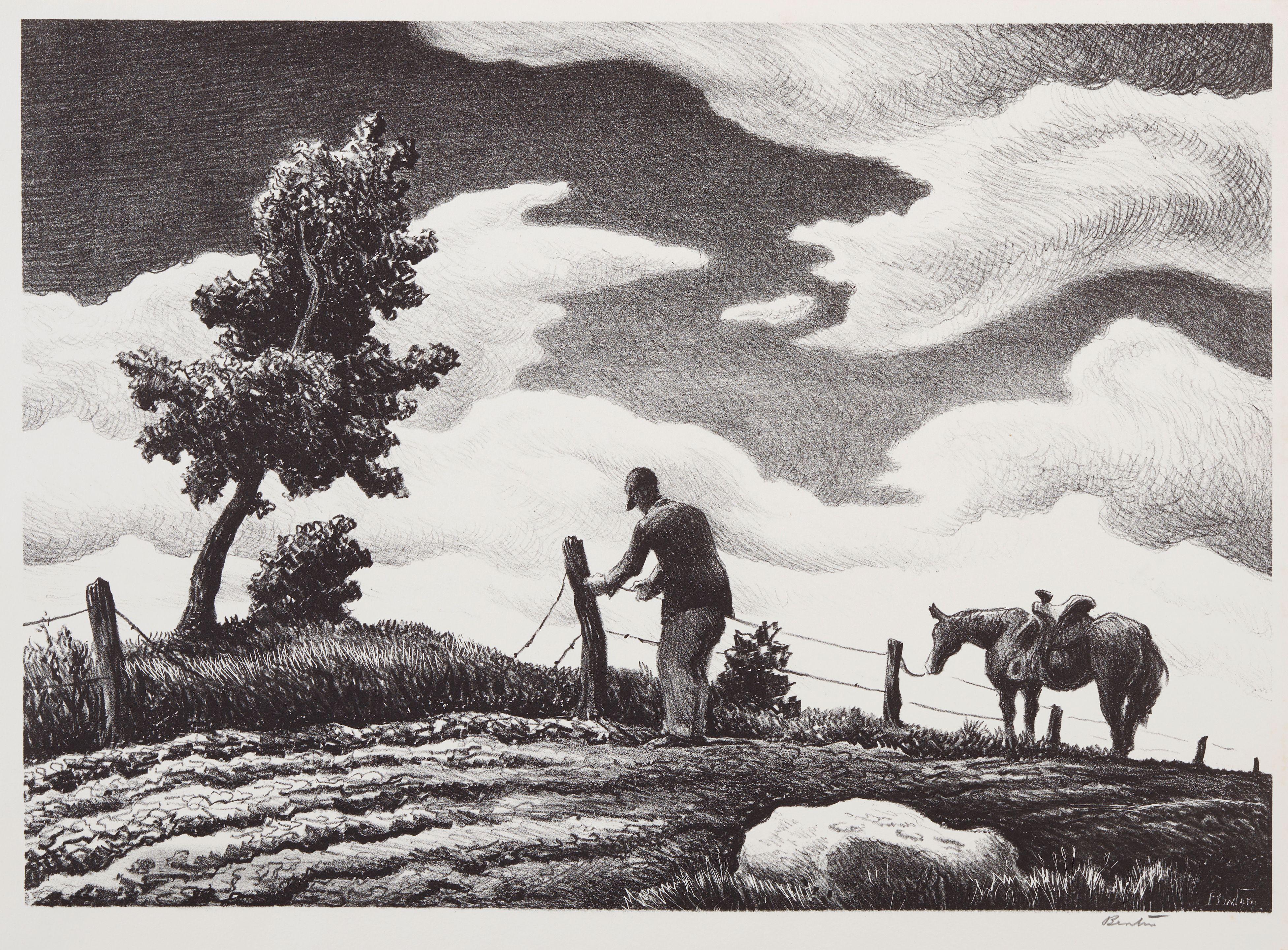Thomas Hart Benton - Fence Mender
