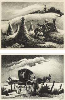 Thomas Hart Benton - Loading Corn; And Gateside Conversation (Fath 65 & 69)
