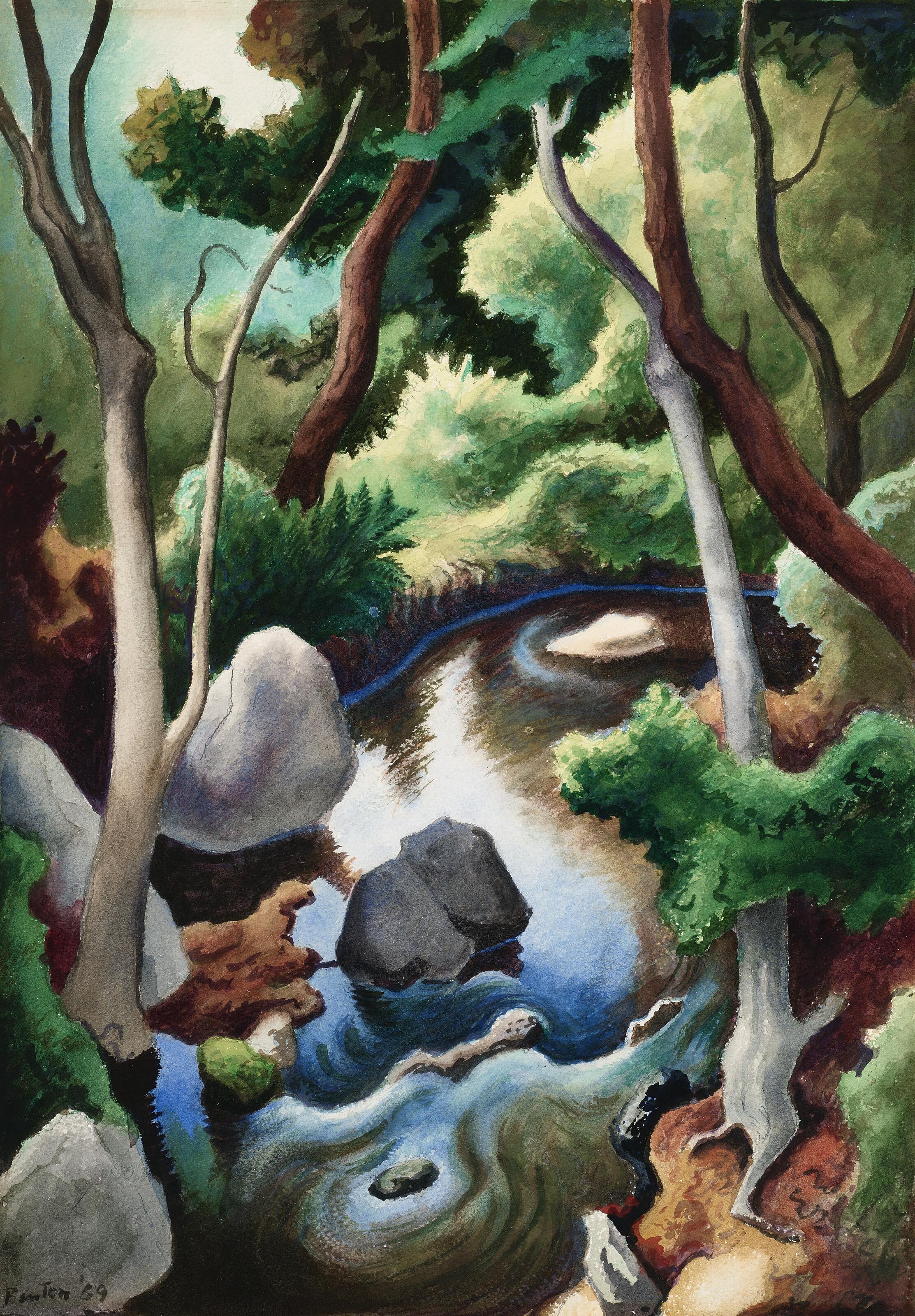 Thomas Hart Benton - Paint Mill Brook, Chilmark, Massachusetts