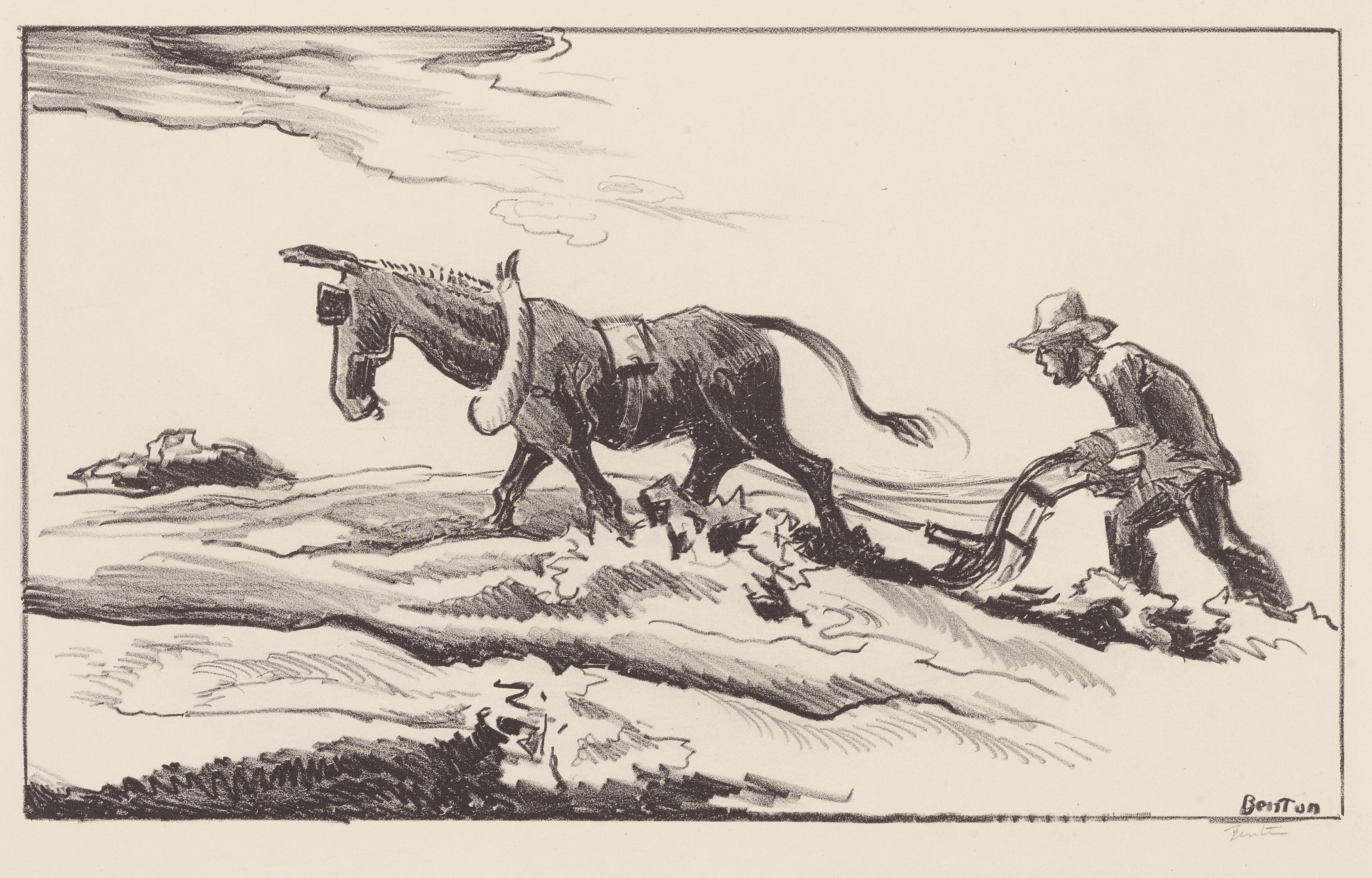 Thomas Hart Benton - Ploughing