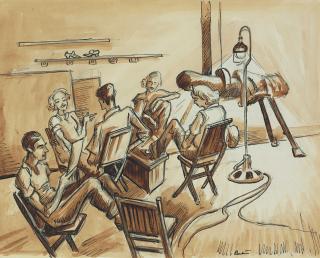 Thomas Hart Benton - Resting on the Set