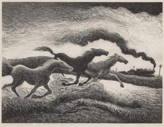 Thomas Hart Benton - Running Horses (F. 78)