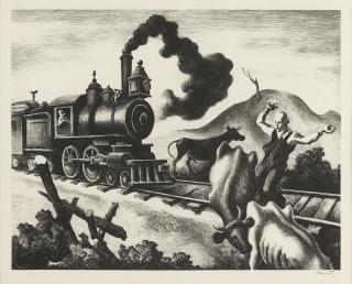 Thomas Hart Benton - Slow Train Through Arkansas