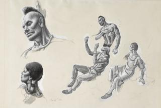 Thomas Hart Benton - Studies For River Club Mural