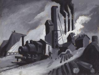 Thomas Hart Benton - Study For \'Lumber Mill\'