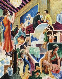 Thomas Hart Benton - Study for \'The History of Water\'