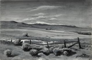 Thomas Hart Benton - Study From Nature (Study For \'The White Horse By The Gate\')