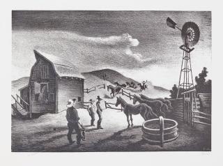 Thomas Hart Benton - The Corral