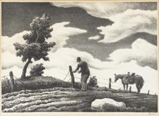 Thomas Hart Benton - The Fence Mender (F. 40)