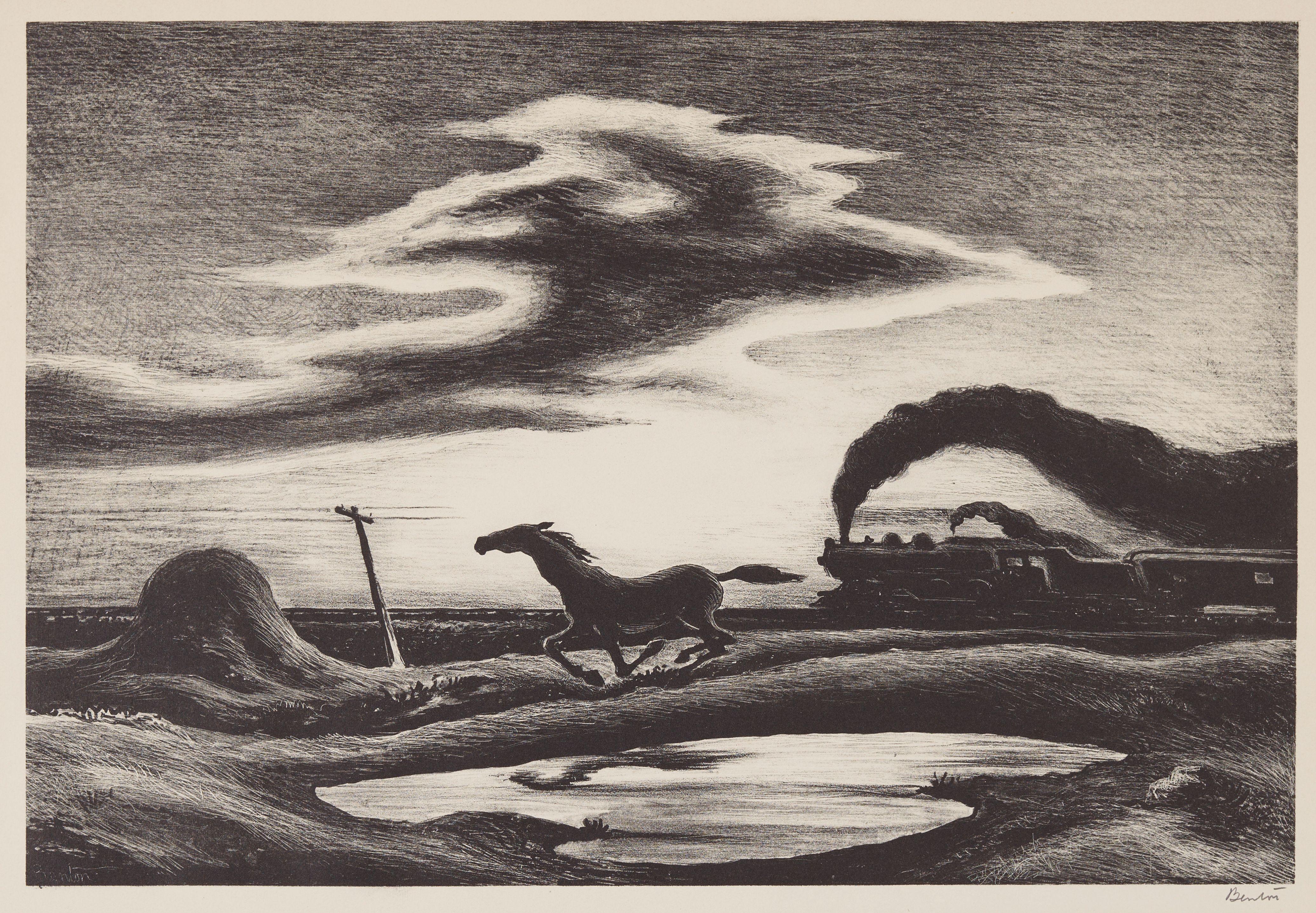 Thomas Hart Benton - The Race