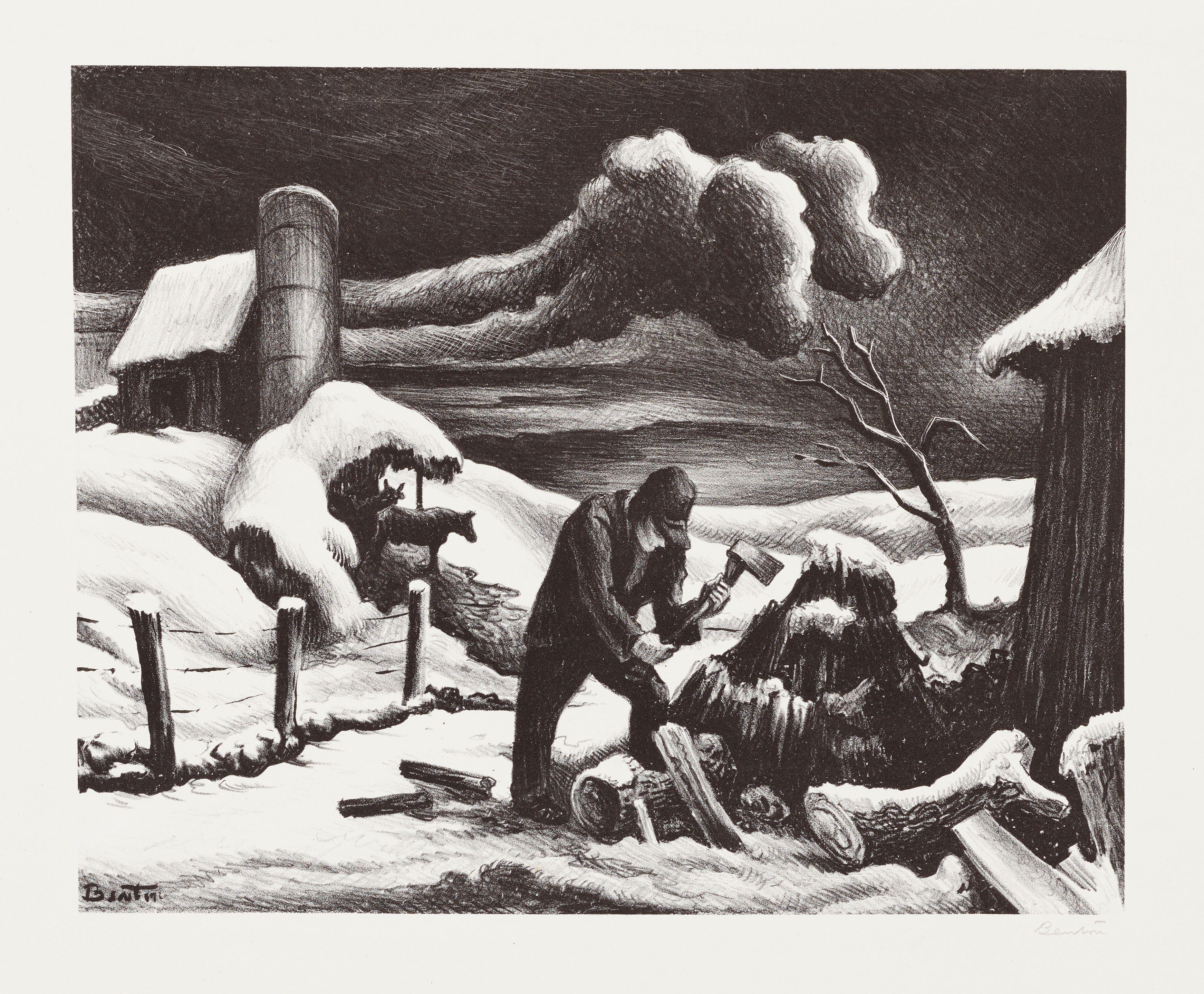 Thomas Hart Benton - The Woodpile