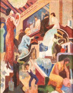 Thomas Hart Benton - Water Story, Study for The History of Water