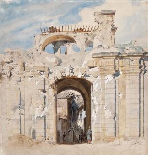 Thomas Hartley Cromek, A.N.W.S. - Soldiers By The Porta St. Pancrazio, Rome