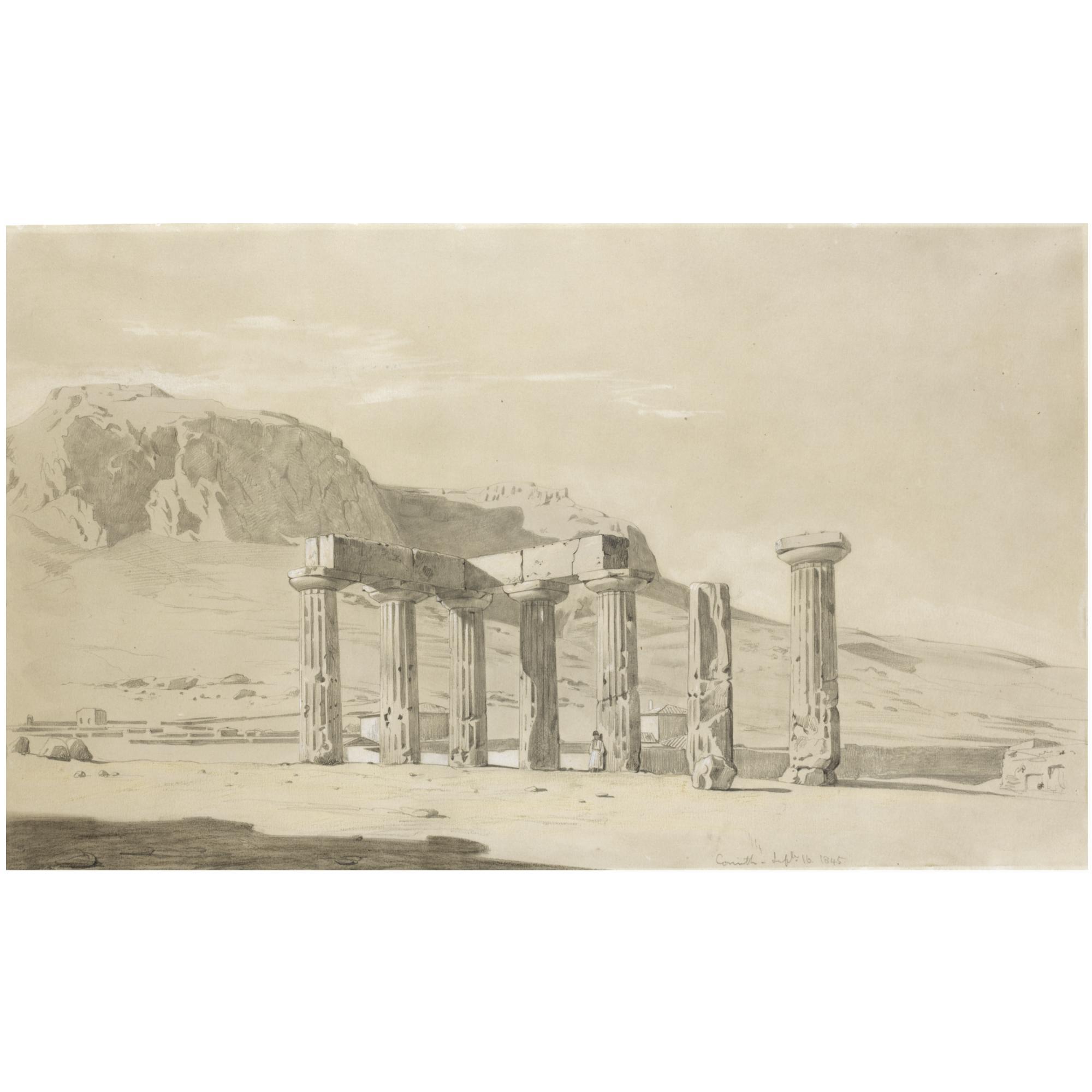Thomas Hartley Cromek - A View Of The Ruins And Temple At Corinth  