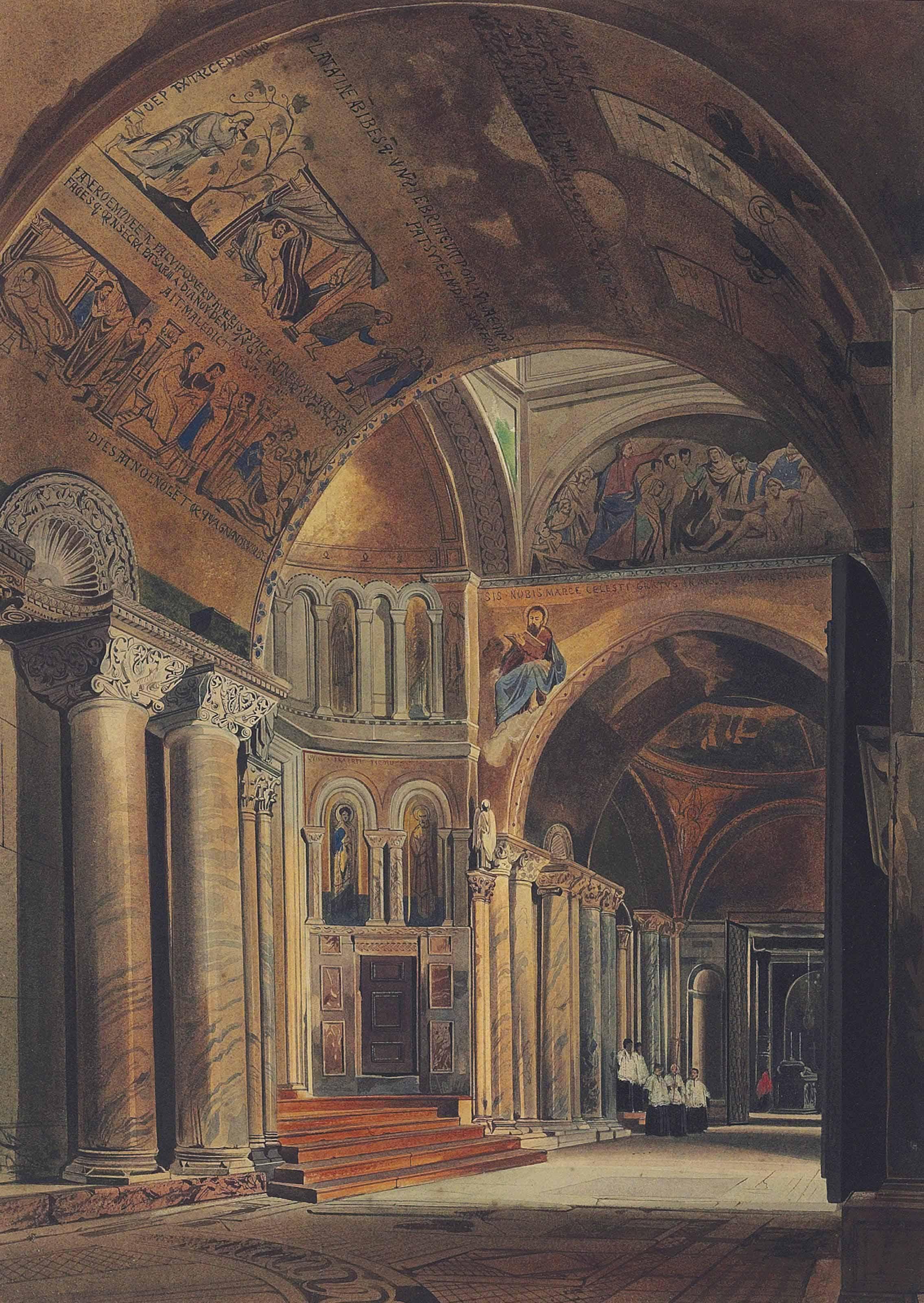 Thomas Hartley Cromek - The interior vestibule of St Mark\'s, Venice