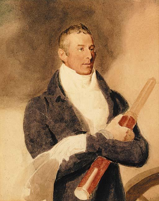 Thomas Heaphy - Portrait of the Duke of Wellington, half-length holding a telescope