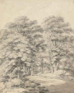 Thomas Hearne, F.S.A. - The grounds of Mr. Justice Le Blanc\'s home at Nacton, Suffolk