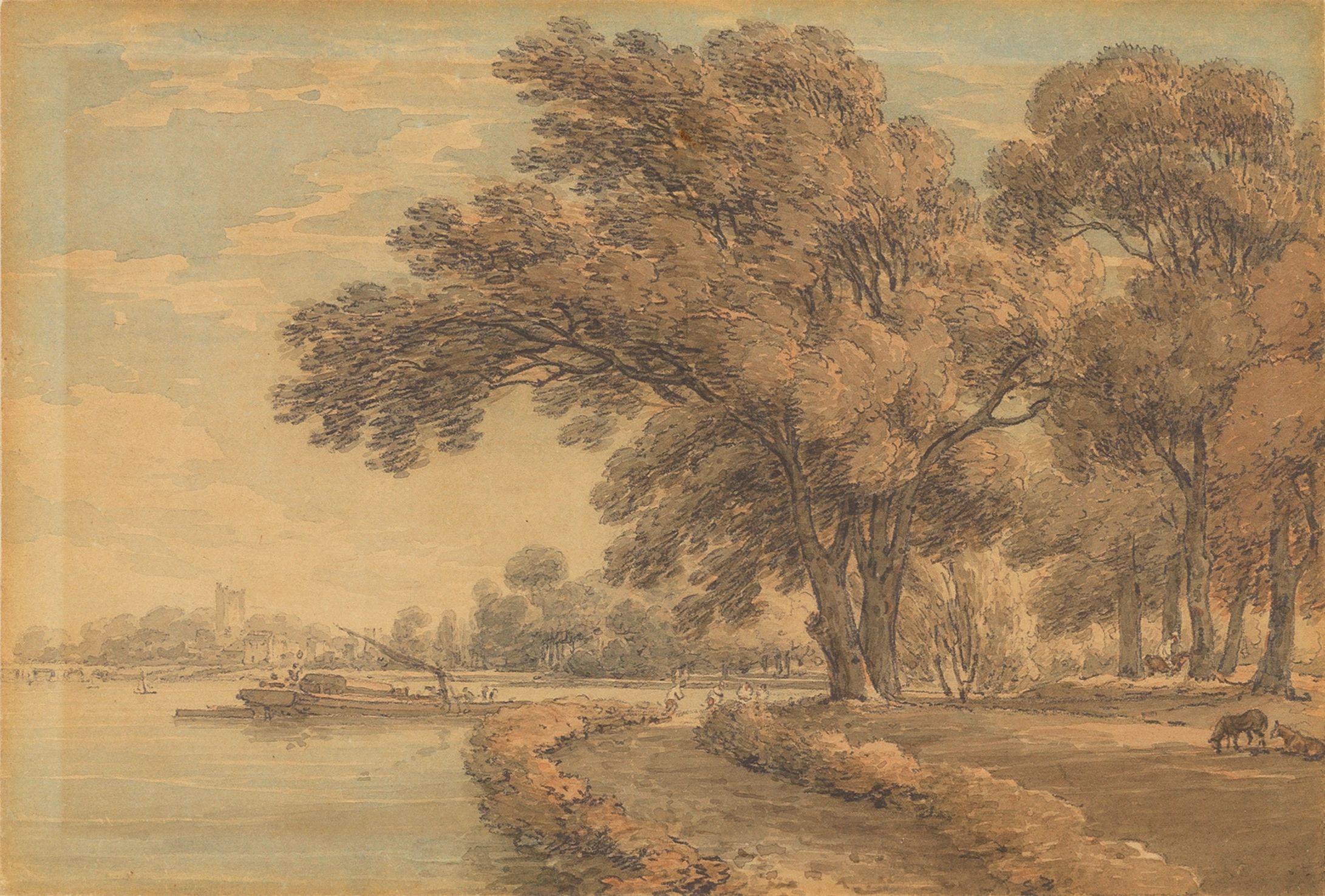 Thomas Hearne - The river Thames at Putney