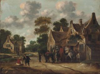 Thomas Heeremans - A Hunting Party Before An Inn