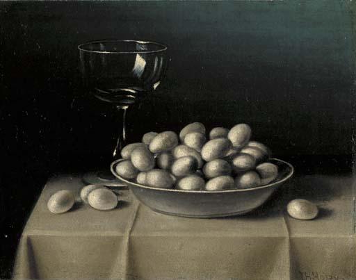 Thomas Henry Hope - Still Life with Mushrooms; and Still Life with Eggs: Two works