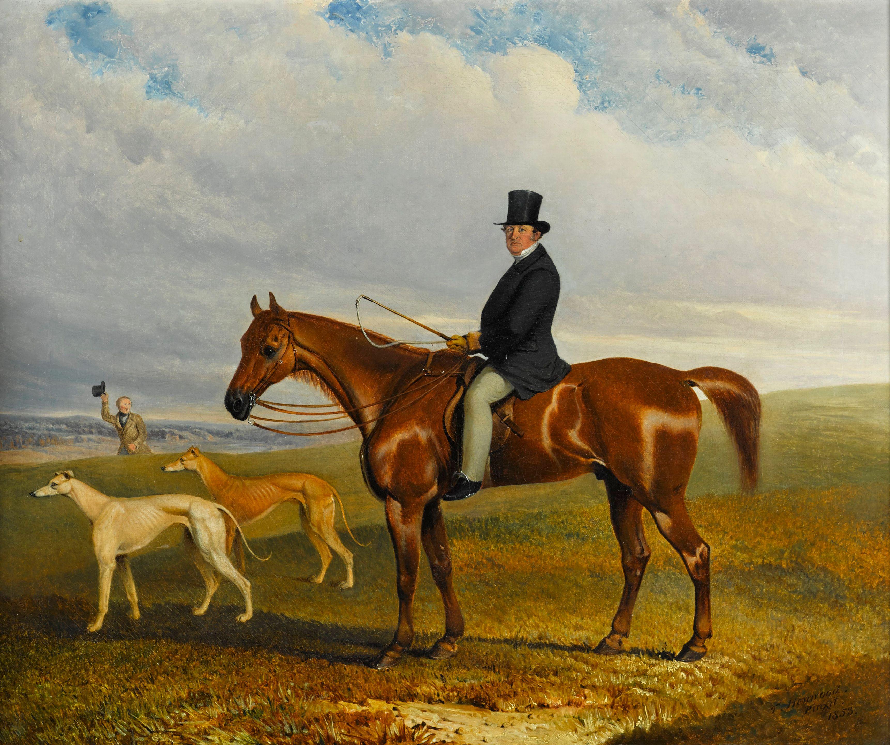 Thomas Henwood - A huntsman with greyhounds