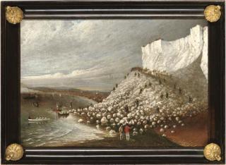Thomas Henwood - A Rockfall At Seaford, Sussex, 1850
