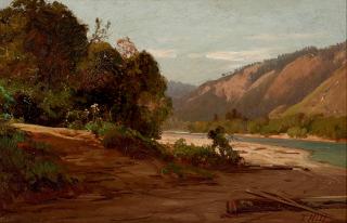 Thomas Hill - Along a riverbank