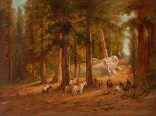 Thomas Hill - John Muir Trail 30 x 40 1/4 in. framed 38 x 47 in.