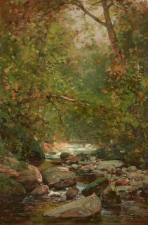 Thomas Hill - Stream in the Sierras