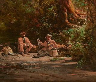Thomas Hill - Thomas Hill and Virgil Williams Fishing in Yosemite