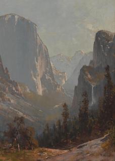 Thomas Hill - Yosemite Valley (El Capitan And Bridal Veil Falls)