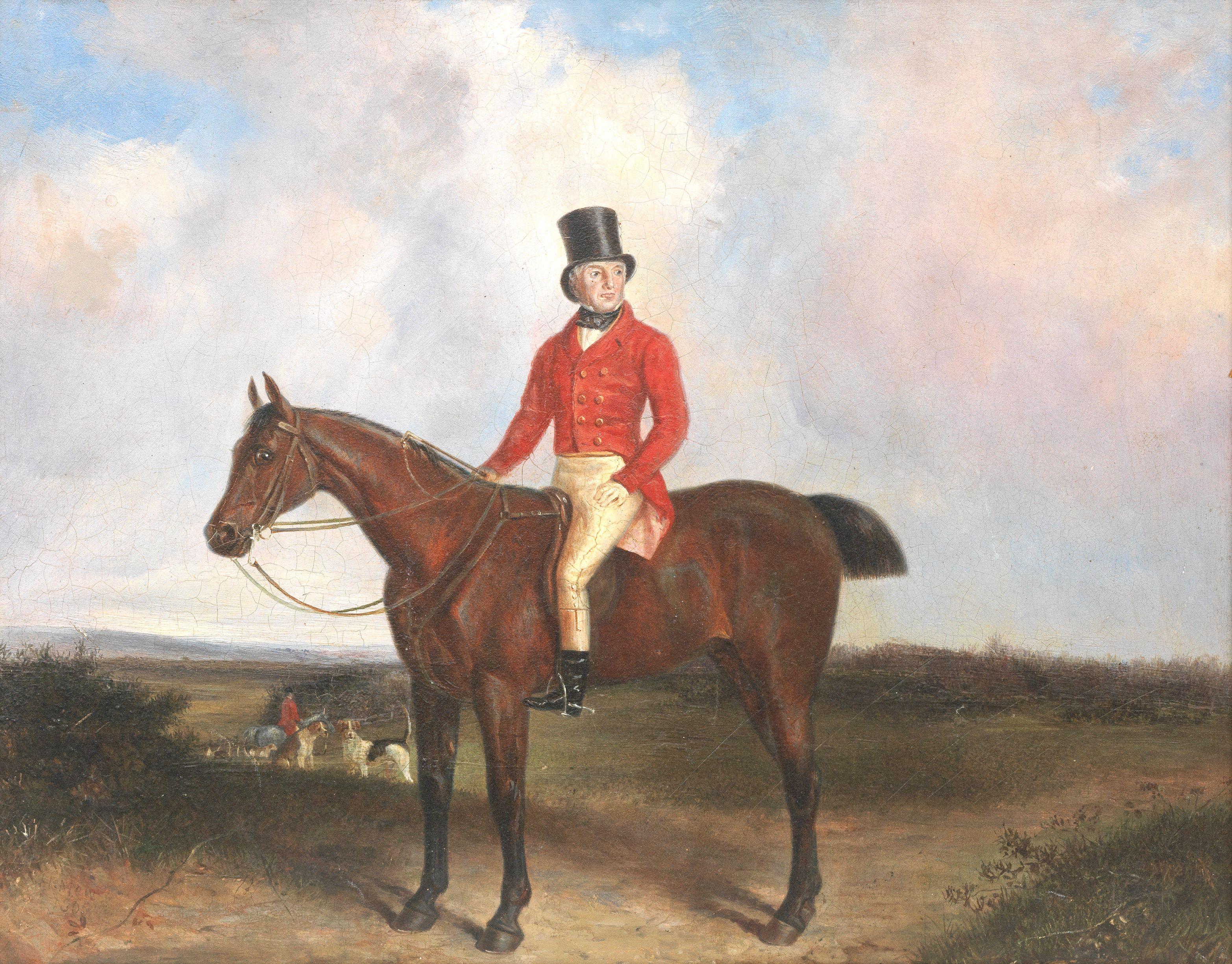 Thomas Hillier Mew - Hunting Portrait of Mr Assheton-Smith