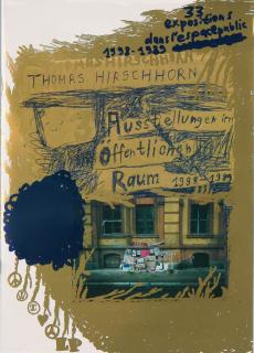Thomas Hirschhorn - 2 Künstlerbücher: „33 Ausstellungen im öffentlichen Raum“.