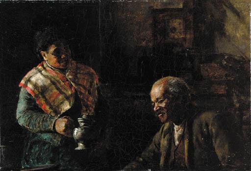 Thomas Hovenden - Couple In An Interior