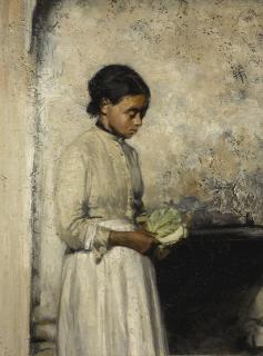 Thomas Hovenden - Girl With Cabbage