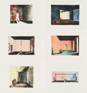 Thomas Huber - Konvolut von 6 Farblithografien.