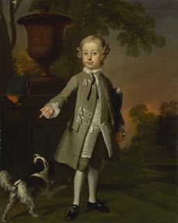 Thomas Hudson - Portrait Of Arthur Chichester (1739-1799), 1St Marquess Of Donegall, Full Length, Standing In A Landscape While Six Years Old