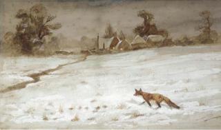 Thomas Ivester Lloyd - A fox in snow