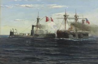 Thomas Jacques Somerscales - The Battle of Angamos